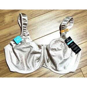 NWT Bali Bra Satin Minimizer Underwire Bra 3562 Sz 40DD Lt Beige Style Rosewood